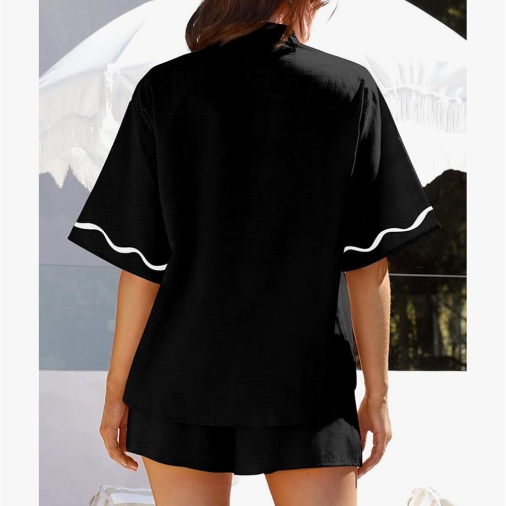 Pretty Garden Amazon Ric Rac Button Down and Shorts Set - Picture 6 of 9